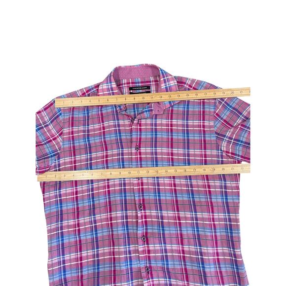 Hammer Made Short Sleeve Button Up Plaid Shirt Men's Medium Designer Details - Picture 9 of 11